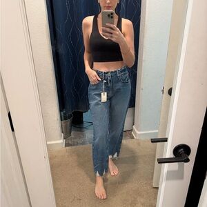 Good American Relaxed Boyfriend (Vintage) Jeans in Medium Blue Wash